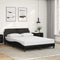 vidaXL - Bedframe - met - hoofdbord - kunstleer - zwart - 140x200 - cm