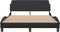 vidaXL - Bedframe - met - hoofdbord - kunstleer - zwart - 140x200 - cm