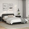 vidaXL - Bedframe - met - hoofdbord - kunstleer - zwart - 140x200 - cm