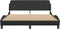 vidaXL - Bedframe - met - hoofdbord - kunstleer - zwart - 160x200 - cm