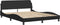 vidaXL - Bedframe - met - hoofdbord - kunstleer - zwart - 160x200 - cm
