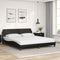 vidaXL - Bedframe - met - hoofdbord - kunstleer - zwart - 180x200 - cm