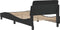 vidaXL - Bedframe - met - hoofdbord - kunstleer - zwart - 90x190 - cm