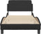 vidaXL - Bedframe - met - hoofdbord - kunstleer - zwart - 90x200 - cm