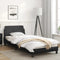 vidaXL - Bedframe - met - hoofdbord - kunstleer - zwart - 90x200 - cm