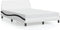 vidaXL - Bedframe - met - hoofdbord - kunstleer - zwart - en - wit - 120x200 - cm