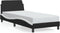 vidaXL - Bedframe - met - hoofdbord - kunstleer - zwart - en - wit - 90x200 - cm