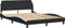 vidaXL - Bedframe - met - hoofdbord - kunstleer - zwart - en - wit - 140x200 - cm