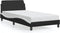 vidaXL - Bedframe - met - hoofdbord - kunstleer - zwart - en - wit - 100x200 - cm