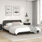 vidaXL - Bedframe - met - hoofdbord - kunstleer - zwart - en - wit - 160x200 - cm