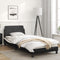vidaXL - Bedframe - met - hoofdbord - kunstleer - zwart - en - wit - 80x200 - cm