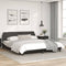vidaXL - Bedframe - met - hoofdbord - kunstleer - zwart - en - wit - 180x200 - cm