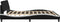 vidaXL - Bedframe - met - hoofdbord - kunstleer - zwart - en - wit - 200x200 - cm