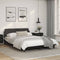 vidaXL - Bedframe - met - hoofdbord - kunstleer - zwart - en - wit - 140x200 - cm
