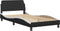 vidaXL - Bedframe - met - hoofdbord - kunstleer - zwart - en - wit - 100x200 - cm