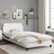 vidaXL - Bedframe - met - hoofdbord - kunstleer - zwart - en - wit - 100x200 - cm