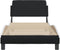vidaXL - Bedframe - met - hoofdbord - kunstleer - zwart - en - wit - 90x200 - cm