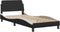 vidaXL - Bedframe - met - hoofdbord - kunstleer - zwart - en - wit - 80x200 - cm