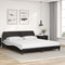vidaXL - Bedframe - met - hoofdbord - kunstleer - zwart - en - wit - 180x200 - cm
