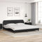 vidaXL - Bedframe - met - hoofdbord - kunstleer - zwart - en - wit - 200x200 - cm