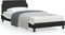 vidaXL - Bedframe - met - hoofdbord - kunstleer - zwart - en - wit - 100x200 - cm