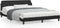 vidaXL - Bedframe - met - hoofdbord - kunstleer - zwart - en - wit - 160x200 - cm