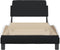 vidaXL - Bedframe - met - hoofdbord - kunstleer - zwart - en - wit - 90x190 - cm