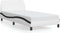 vidaXL - Bedframe - met - hoofdbord - kunstleer - zwart - en - wit - 100x200 - cm