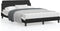 vidaXL - Bedframe - met - hoofdbord - kunstleer - zwart - en - wit - 140x190 - cm