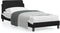 vidaXL - Bedframe - met - hoofdbord - kunstleer - zwart - en - wit - 80x200 - cm