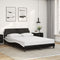 vidaXL - Bedframe - met - hoofdbord - kunstleer - zwart - en - wit - 140x200 - cm