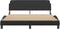 vidaXL - Bedframe - met - hoofdbord - kunstleer - zwart - en - wit - 160x200 - cm