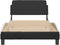 vidaXL - Bedframe - met - hoofdbord - kunstleer - zwart - en - wit - 100x200 - cm