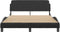 vidaXL - Bedframe - met - hoofdbord - kunstleer - zwart - en - wit - 140x190 - cm