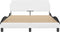 vidaXL - Bedframe - met - hoofdbord - kunstleer - zwart - en - wit - 140x200 - cm