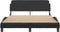 vidaXL - Bedframe - met - hoofdbord - kunstleer - zwart - en - wit - 140x200 - cm