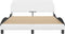 vidaXL - Bedframe - met - hoofdbord - kunstleer - zwart - en - wit - 120x200 - cm