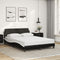vidaXL - Bedframe - met - hoofdbord - kunstleer - zwart - en - wit - 120x200 - cm