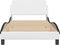 vidaXL - Bedframe - met - hoofdbord - kunstleer - zwart - en - wit - 100x200 - cm