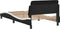vidaXL - Bedframe - met - hoofdbord - kunstleer - zwart - en - wit - 100x200 - cm