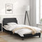 vidaXL - Bedframe - met - hoofdbord - kunstleer - zwart - en - wit - 90x190 - cm