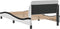 vidaXL - Bedframe - met - hoofdbord - kunstleer - zwart - en - wit - 100x200 - cm