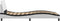 vidaXL - Bedframe - met - hoofdbord - kunstleer - zwart - en - wit - 100x200 - cm
