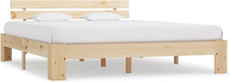 vidaXL - Bedframe - met - hoofdbord - massief - grenenhout - 160x200 - cm