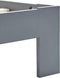 vidaXL - Bedframe - met - hoofdbord - massief - grenenhout - grijs - 160x200 - cm