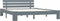 vidaXL - Bedframe - met - hoofdbord - massief - grenenhout - grijs - 160x200 - cm