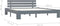 vidaXL - Bedframe - met - hoofdbord - massief - grenenhout - grijs - 160x200 - cm