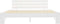 vidaXL - Bedframe - met - hoofdbord - massief - grenenhout - wit - 160x200 - cm