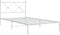 vidaXL - Bedframe - met - hoofdbord - metaal - wit - 100x190 - cm