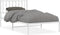 vidaXL - Bedframe - met - hoofdbord - metaal - wit - 100x190 - cm